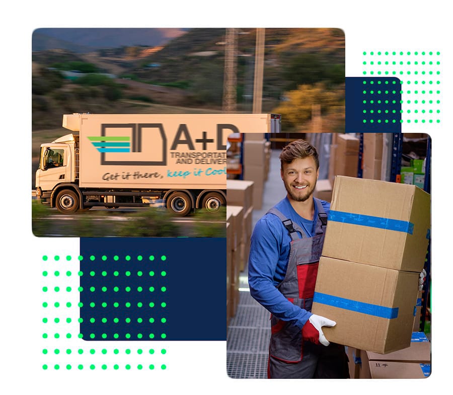 Refrigerated Transport Worker and a Refrigerated Truck